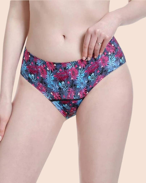 Perioden Bikini mit Blumenmuster – Farbige Menstruationsunterwäsche mit floralem Muster, hoher Saugfähigkeit und maximalem Komfort.