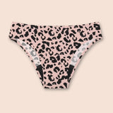 perioden bikini rosa mit leopardenmuster klassischer schnitt