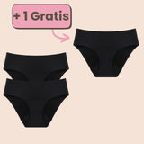 Perioden Bikini in Schwarz – 2+1 Gratis-Angebot für maximalen Schutz und Komfort während der Periode.