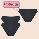 Sparangebot: 3+1 gratis Perioden Bikini in Schwarz – Nachhaltiger Schutz für deine Periode