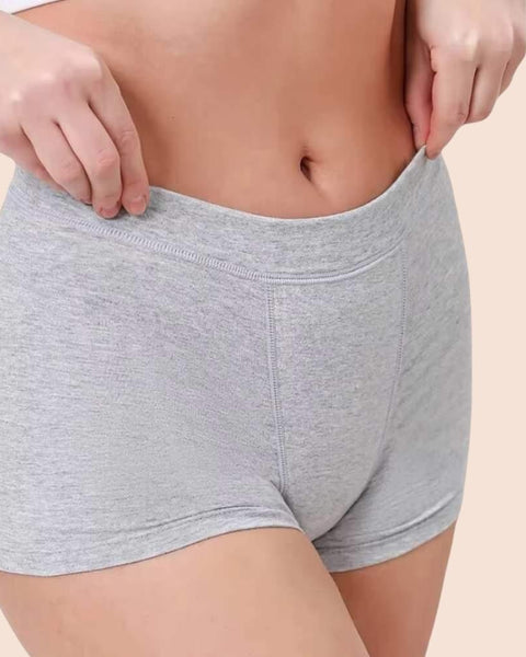 Periodenunterwäsche Boxershorts in Grau – Bequeme und saugstarke Periodenshorts für maximalen Schutz.