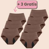 Sparangebot: 4+3 gratis Periodenunterwäsche mit hoher Taille in Taupe – Nachhaltiger Schutz für deine Periode