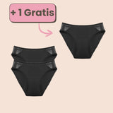 Periodenunterwäsche Schwarz – Spare mit dem 2+1 Gratis Angebot! Hoher Schutz und maximaler Komfort für deine Menstruation.