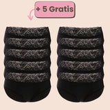 Angebot: 5+5 gratis auf schwarze Periodenunterwäsche mit Spitze – nachhaltiger Schutz für die Periode mit elegantem Design.