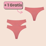 Periodenunterwäsche Tanga in Rosa – Kaufe 2, erhalte 1 gratis. Maximale Saugfähigkeit und unsichtbarer Komfort.